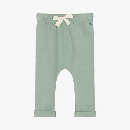 Petit Bateau-Green Organic Cotton Trousers | Childrensalon