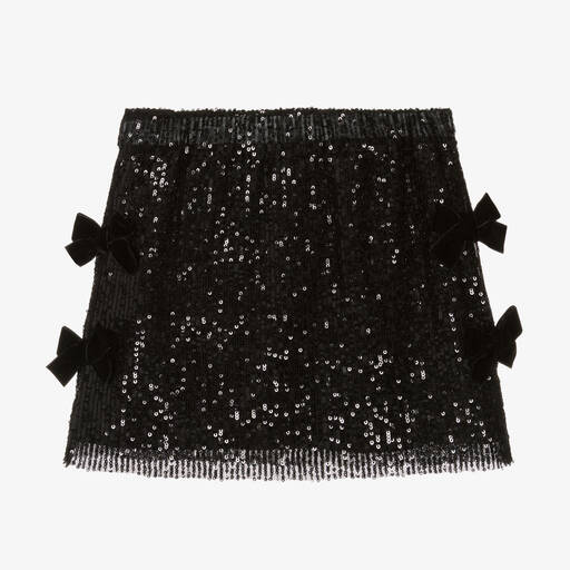 Phi Clothing-Girls Black Sequin Skirt | Childrensalon