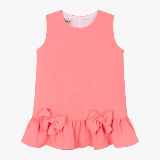 Phi Clothing-Girls Coral Pink Sleeveless Dress | Childrensalon