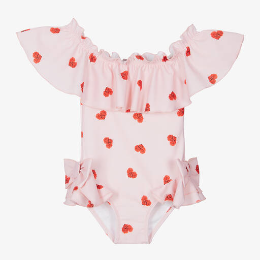 Phi Clothing-Girls Pink Heart Swimsuit | Childrensalon