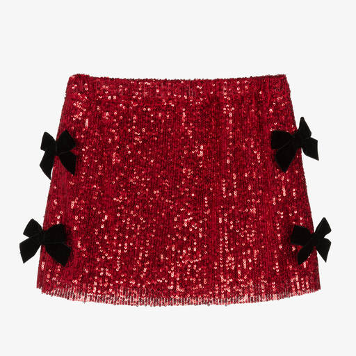 Phi Clothing-Girls Red Sequin Skirt | Childrensalon