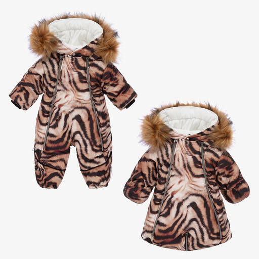 Pilguni-Animal Print Baby Snowsuit | Childrensalon