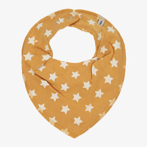 Pippi-مريلة باندانا قطن عضوي لون أصفر بطبعة نجوم للأطفال | Childrensalon