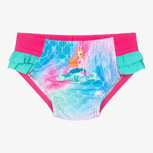 Playshoes-Baby Girls Pink Mermaid Swim Pants | Childrensalon