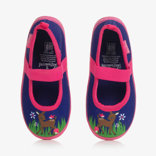Playshoes-Gils Pink & Blue Slippers | Childrensalon
