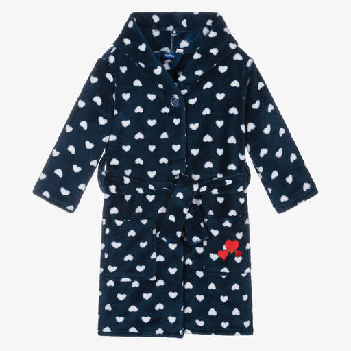 Playshoes-Купальный халат из флиса синего цвета для девочек | Childrensalon