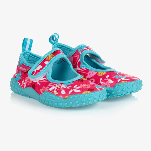 Playshoes-Розово-голубая акваобувь для девочек  | Childrensalon
