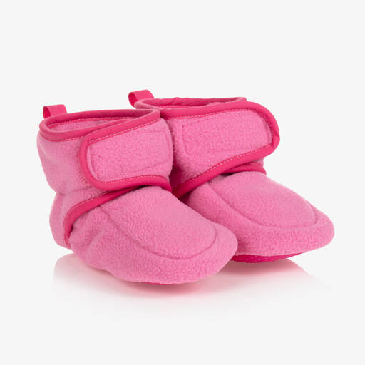 Playshoes-Розовые флисовые пинетки для девочек | Childrensalon