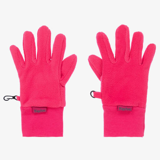 Playshoes-Girls Pink Fleece Gloves | Childrensalon