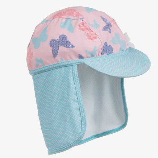 Playshoes-Girls Pink Sun Protective Swim Hat (UPF 50+) | Childrensalon