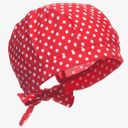 Playshoes-Girls Red Polka Dot Swim Hat (UPF50+) | Childrensalon