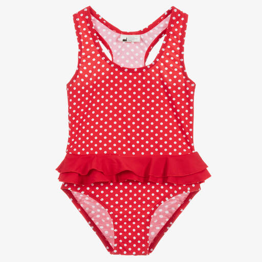 Playshoes-Girls Red Polka Dot Swimsuit (UPF50+) | Childrensalon
