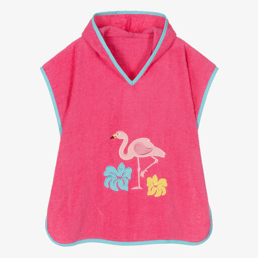 Playshoes-Pinkes Flamingo-Handtuch mit Kapuze | Childrensalon