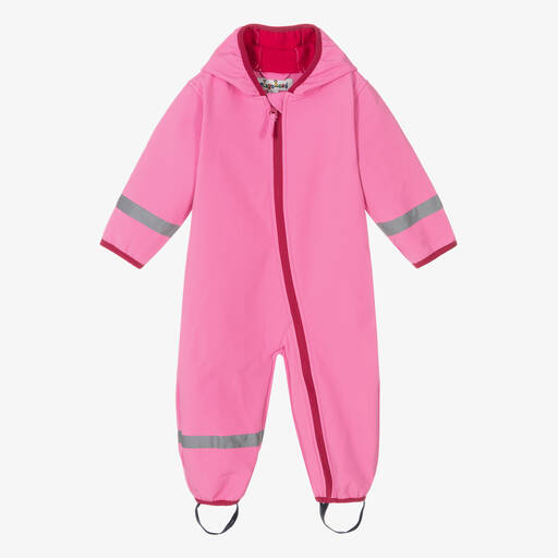 Playshoes-Pink Fleece-Lined Rain Suit | Childrensalon