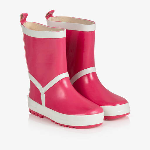 Playshoes-Розовые светоотражающие резиновые сапоги | Childrensalon