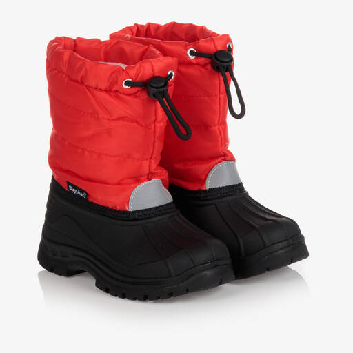 Playshoes-Bottes de neige rouges et noires | Childrensalon