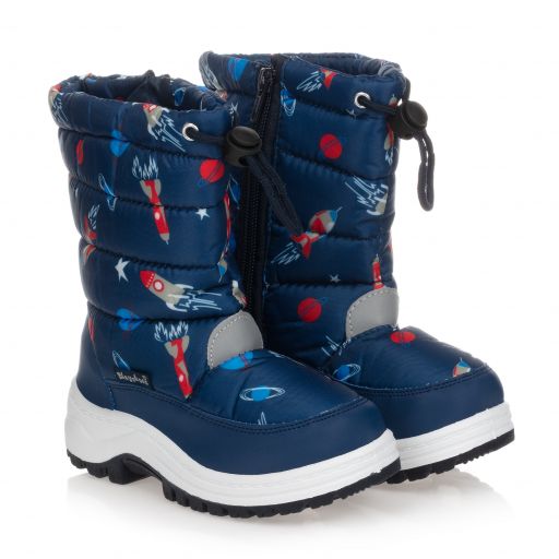 Playshoes-Space Print Snow Boots | Childrensalon
