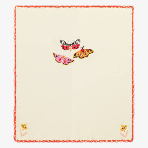 Powell Craft-Baby Girls Ivory Knit Butterfly Shawl (73cm) | Childrensalon