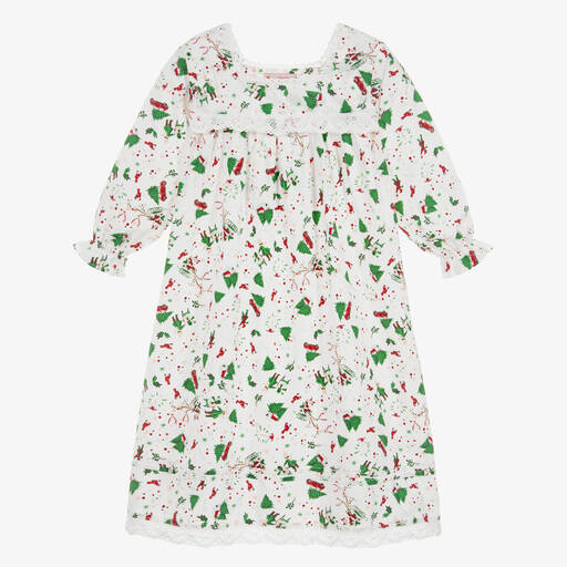 Powell Craft-قميص نوم قطن بوبلين بطبعة كريسماس  | Childrensalon