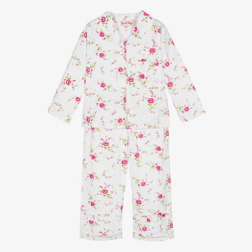 Powell Craft-Girls Floral Cotton Pyjamas | Childrensalon