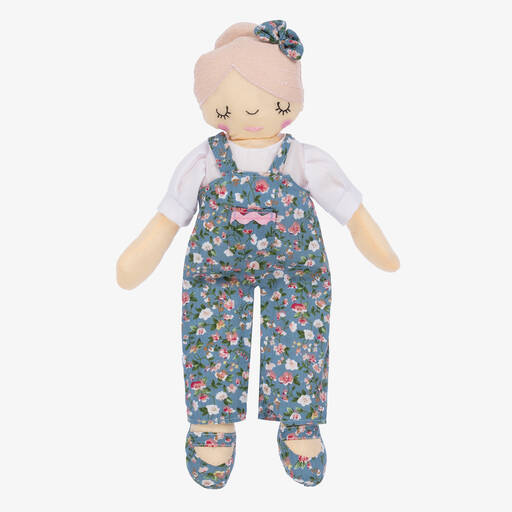 Powell Craft-Хлопковая тряпичная кукла в одежде с цветами (38см) | Childrensalon