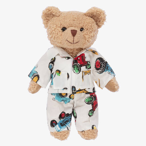 Powell Craft-Tractor Pyjama Teddy Bear (34cm) | Childrensalon
