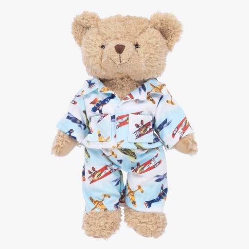 Powell Craft-Vintage Plane Pyjama Teddy Bear (34cm) | Childrensalon
