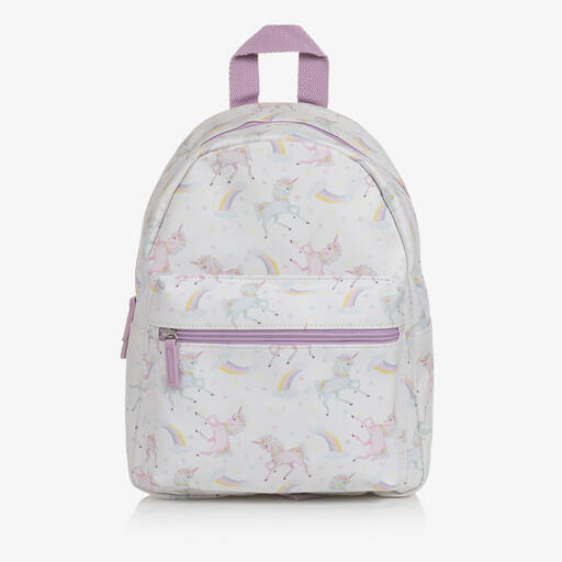 Powell Craft-حقيبة ظهر لون أبيض و بنفسجي للبنات (32سم) | Childrensalon