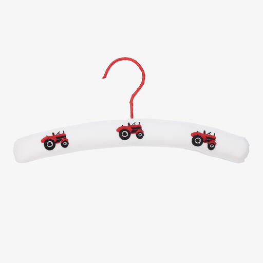 Powell Craft-White Tractor Clothes Hanger (31cm) | Childrensalon