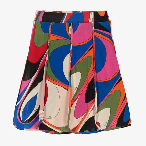 Emilio Pucci Kids Girls Mini Me Colorful Iride Coat Skirt