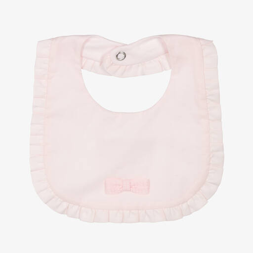 Pureté Du... Bébé-Baby Girls Pink Cotton Bib | Childrensalon