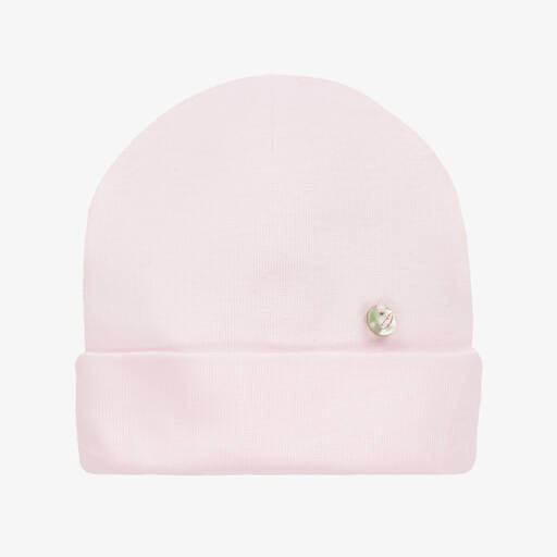 Pureté Du... Bébé-Baby Girls Pink Cotton Hat | Childrensalon