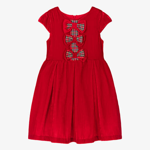Rachel Riley-Красное платье из мятого бархата  | Childrensalon