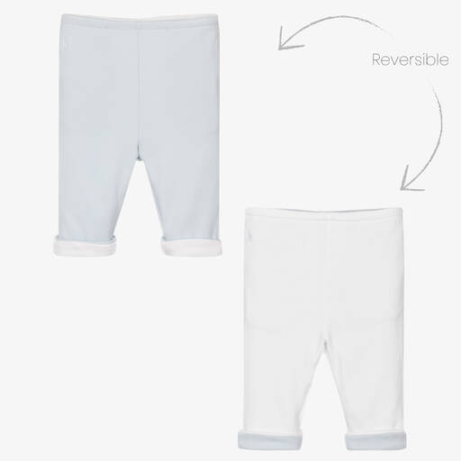 Ralph Lauren-Pantalon bleu et blanc en coton | Childrensalon