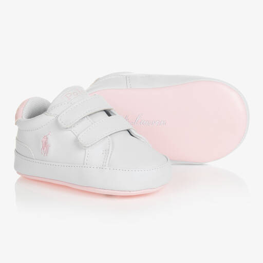 Ralph Lauren-حذاء رياضي جلد صناعي لمرحلة قبل المشي | Childrensalon