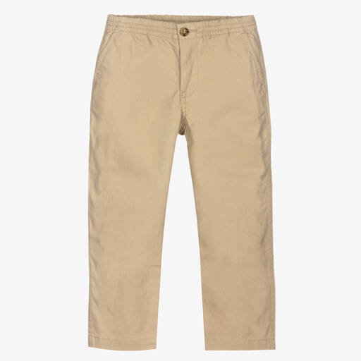 Ralph Lauren-Бежевые хлопковые брюки чинос для мальчиков | Childrensalon