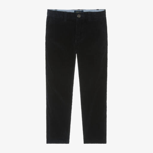 Ralph Lauren-Boys Blue Corduroy Trousers | Childrensalon