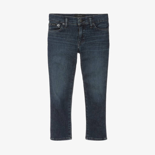 Ralph Lauren-Boys Blue Denim Skinny Fit Jeans | Childrensalon