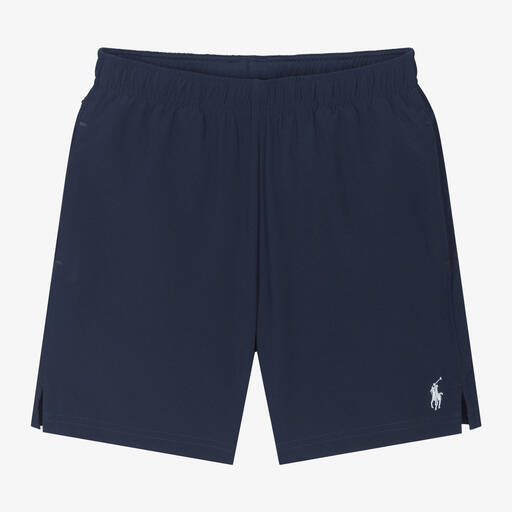 Ralph Lauren-Boys Blue Technical Wimbledon Shorts | Childrensalon