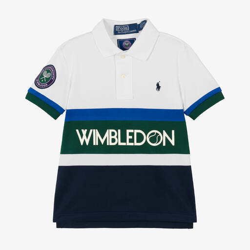 Ralph Lauren-Boys Blue Wimbledon Polo Shirt | Childrensalon