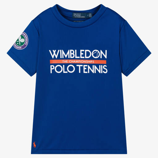 Polo Ralph Lauren-Boys Blue Wimbledon T-Shirt | Childrensalon