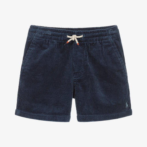 Ralph Lauren-Navyblaue Shorts aus Cord | Childrensalon