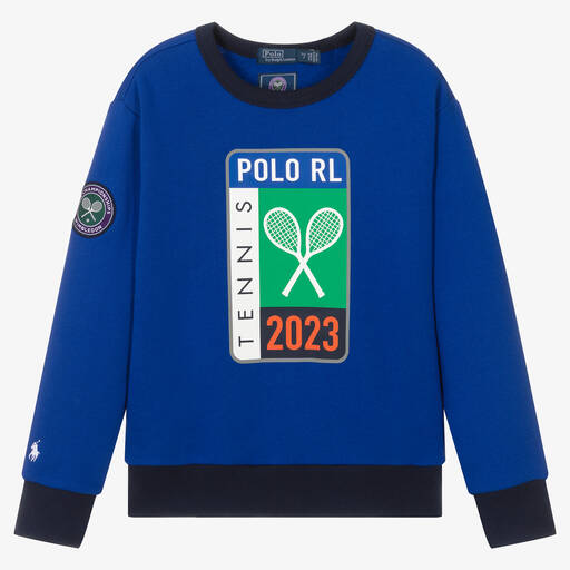 Polo Ralph Lauren-Boys Royal Blue Wimbledon Sweatshirt | Childrensalon