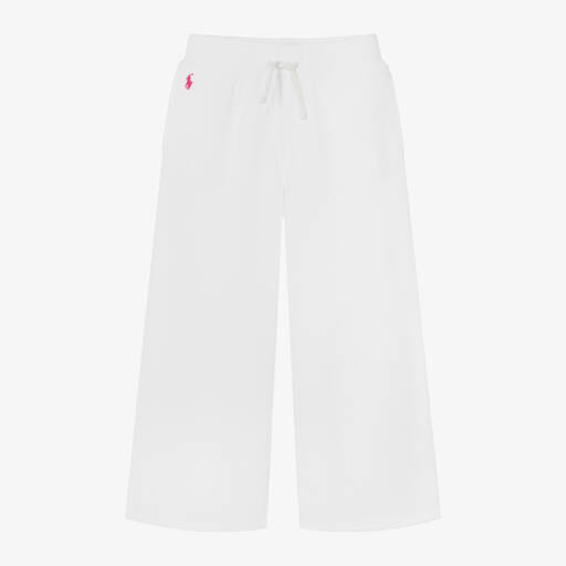 Ralph Lauren-Pantalon de jogging blanc en coton | Childrensalon