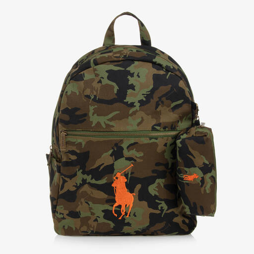 Ralph Lauren-Green Camouflage Backpack Set (42cm) | Childrensalon
