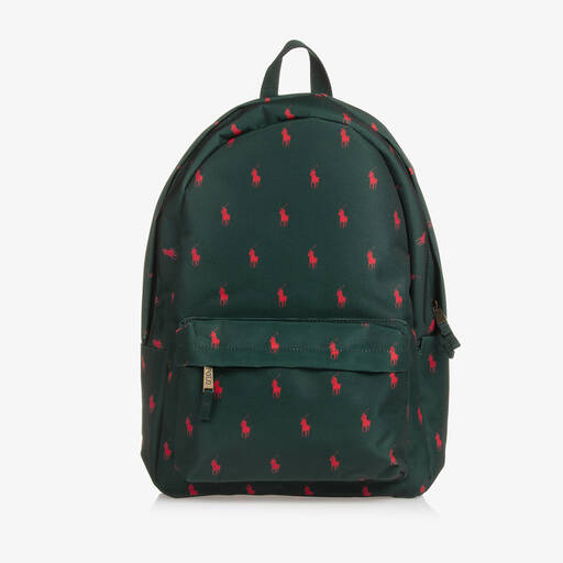 Ralph Lauren-Green Canvas Backpack (44cm) | Childrensalon