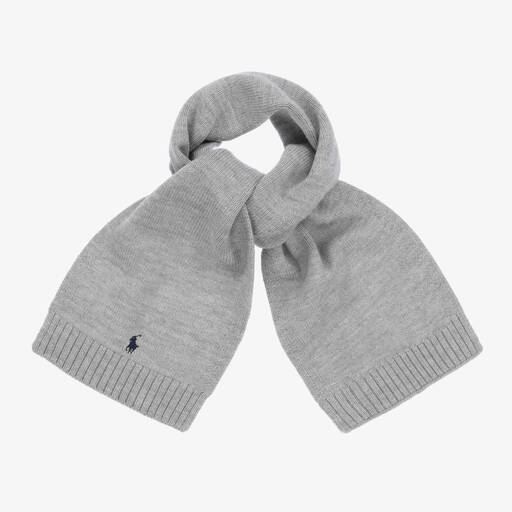 Ralph Lauren-Серый шерстяной шарф | Childrensalon