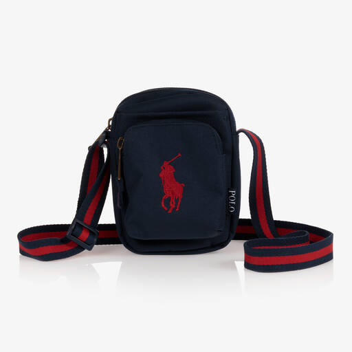 Ralph Lauren-Navy Blue Pony Messenger Bag (19cm) | Childrensalon