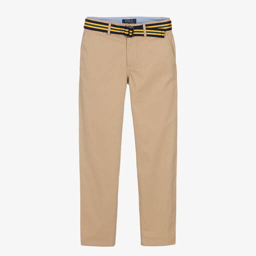 Polo Ralph Lauren-Teen Boys Beige Chino Trousers | Childrensalon