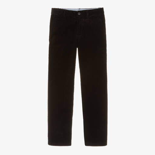 Ralph Lauren-Pantalon noir en velours côtelé ado | Childrensalon